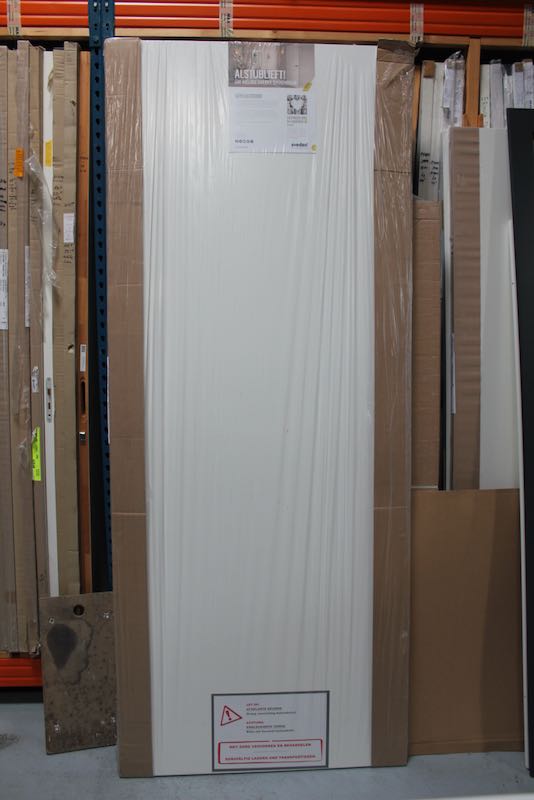 Svedex Boarddeur Massief 101x256.2 cm Stomp Alpine Wit Schuifdeur met RVS Greep (met Schade)